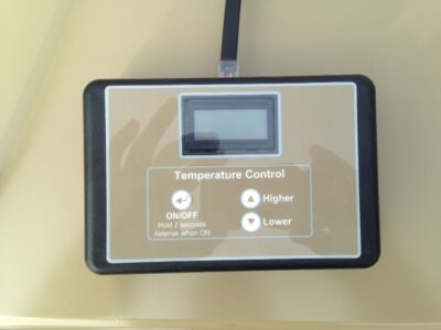 closeup of temperature control panel