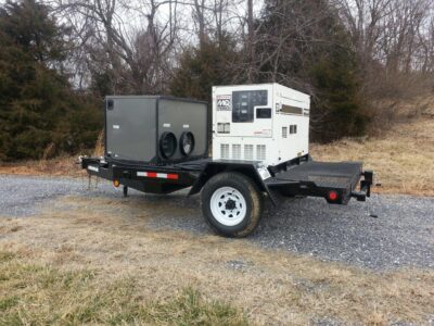 equipment on trailer