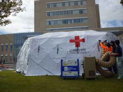 Ishinomaki Red Cross tent