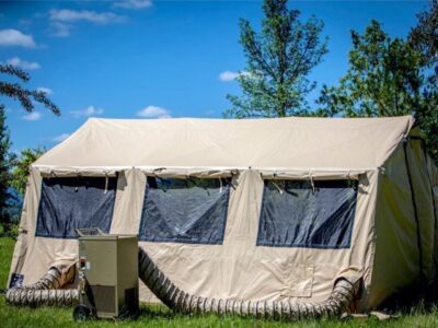 tent in a field